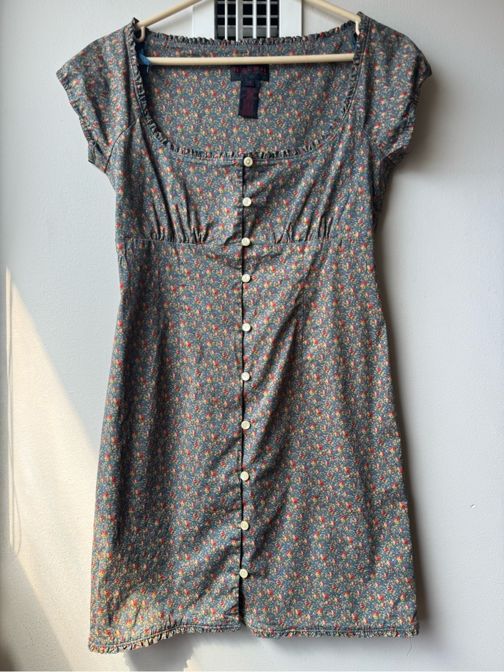 Vintage Ralph Lauren Floral Button-Front Baby Doll Dress